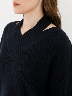 Джемпер вязаный тёмно-синий Priz(фото4)