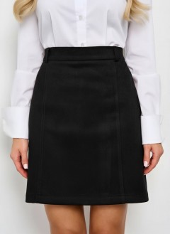 Юбка чёрная из экозамши Jetty(фото6)