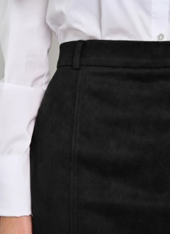 Юбка чёрная из экозамши Jetty(фото8)