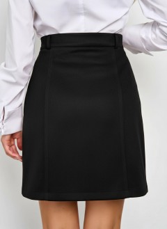 Юбка чёрная из экозамши Jetty(фото9)