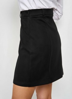 Юбка чёрная из экозамши Jetty(фото5)