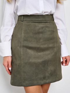 Юбка из экозамши в цвете хаки Jetty(фото5)