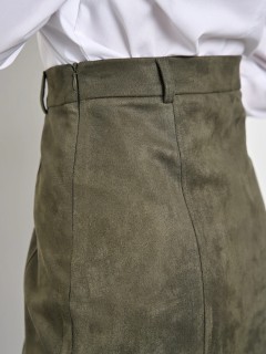 Юбка из экозамши в цвете хаки Jetty(фото8)