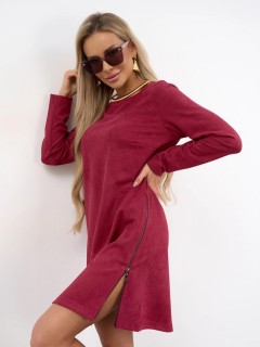 Платье бордовое из вельвета Jetty(фото8)