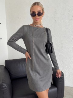 Платье вельветовое серого цвета Jetty(фото2)