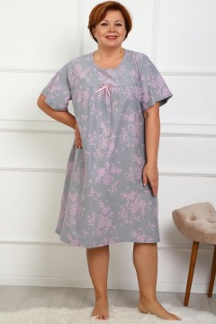 Сорочка ночная серая трикотажная с принтом Iv-capriz