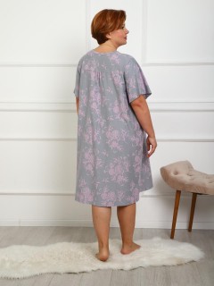 Сорочка ночная серая трикотажная с принтом Iv-capriz(фото4)