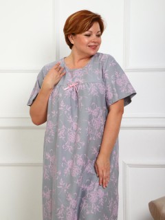 Сорочка ночная серая трикотажная с принтом Iv-capriz(фото3)