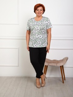 Футболка трикотажная оливкового цвета с принтом Iv-capriz(фото5)