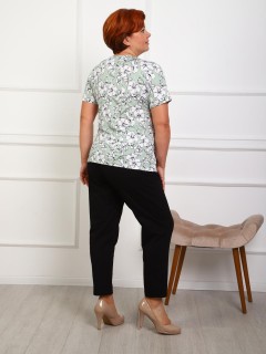 Футболка трикотажная оливкового цвета с принтом Iv-capriz(фото6)