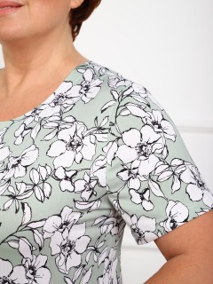 Футболка трикотажная оливкового цвета с принтом Iv-capriz(фото4)