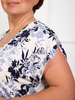 Туника трикотажная бежевого цвета с принтом Iv-capriz(фото5)