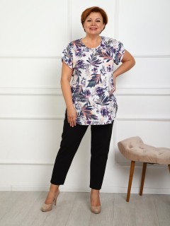 Туника трикотажная белого цвета с принтом Iv-capriz(фото2)