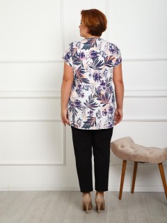 Туника трикотажная белого цвета с принтом Iv-capriz(фото8)