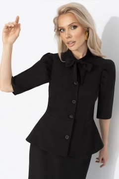 Жакет чёрный приталенного силуэта Charutti(фото3)