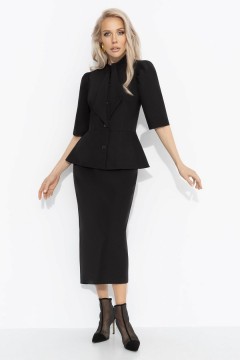 Жакет чёрный приталенного силуэта Charutti(фото2)