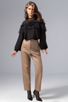 Блузка чёрная шифоновая Charutti(фото2)