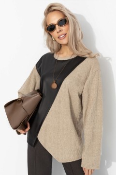 Лонгслив бежевый с асимметричным низом Charutti