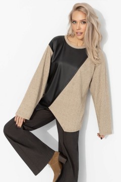 Лонгслив бежевый с асимметричным низом Charutti(фото3)