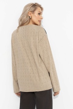 Лонгслив бежевый с асимметричным низом Charutti(фото6)