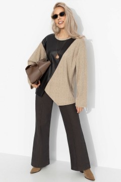 Лонгслив бежевый с асимметричным низом Charutti(фото2)