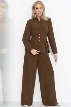 Костюм-двойка коричневый с брюками Charutti