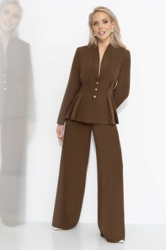 Костюм-двойка коричневый с брюками Charutti(фото3)