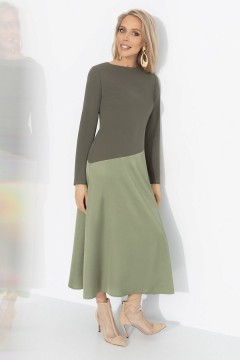 Платье зелёное комбинированное Charutti(фото4)