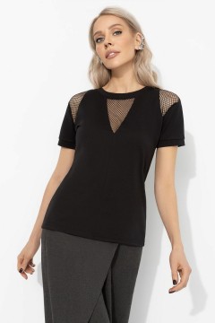 Футболка чёрная из трикотажа Charutti(фото2)