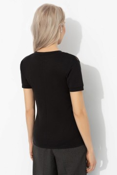 Футболка чёрная из трикотажа Charutti(фото6)