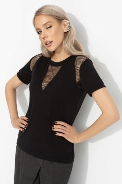 Футболка чёрная из трикотажа Charutti(фото4)