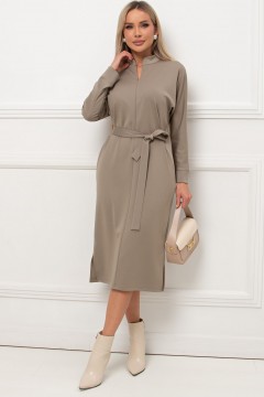 Платье трикотажное оливковое с поясом Кэнти №9 Valentina