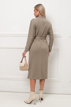 Платье трикотажное оливковое с поясом Кэнти №9 Valentina(фото7)
