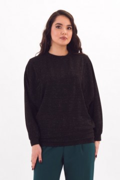 Джемпер трикотажный чёрный с люрексом Braslava(фото3)