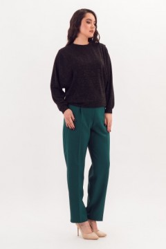 Джемпер трикотажный чёрный с люрексом Braslava(фото2)