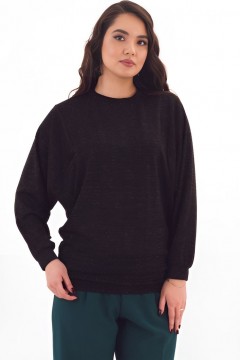 Джемпер трикотажный чёрный с люрексом Braslava