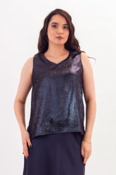 Майка тёмно-синяя с блеском Braslava(фото3)