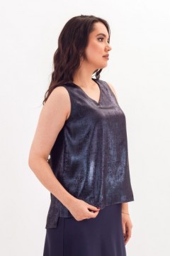 Майка тёмно-синяя с блеском Braslava(фото5)