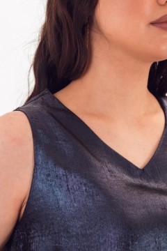 Майка тёмно-синяя с блеском Braslava(фото4)