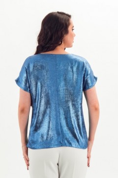 Блузка синяя с блеском Braslava(фото4)