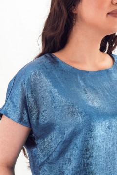 Блузка синяя с блеском Braslava(фото3)