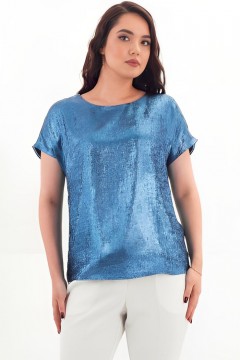 Блузка синяя с блеском Braslava