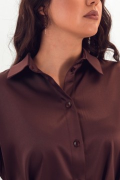 Рубашка коричневая с поясом Braslava(фото3)