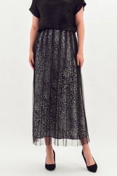 Юбка-колокол с леопардовым принтом Braslava(фото3)