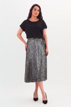 Блузка чёрная с коротким рукавом Braslava(фото4)