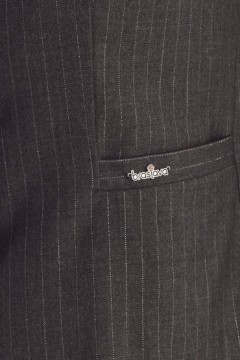 Жилет укороченный серого цвета в полоску Braslava(фото5)