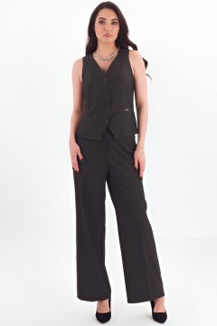 Брюки классические серые в полоску Braslava