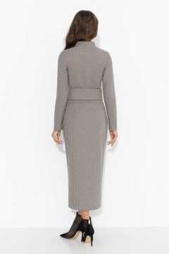 Платье серое из плотного трикотажа Charutti(фото6)