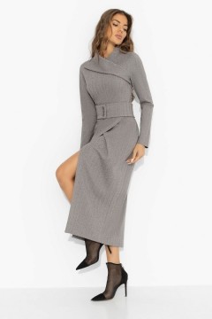 Платье серое из плотного трикотажа Charutti(фото4)