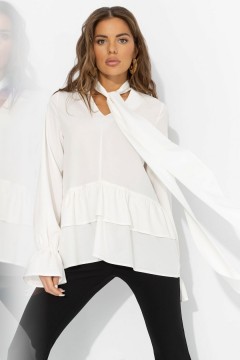 Блузка белая в стиле бохо Charutti(фото3)